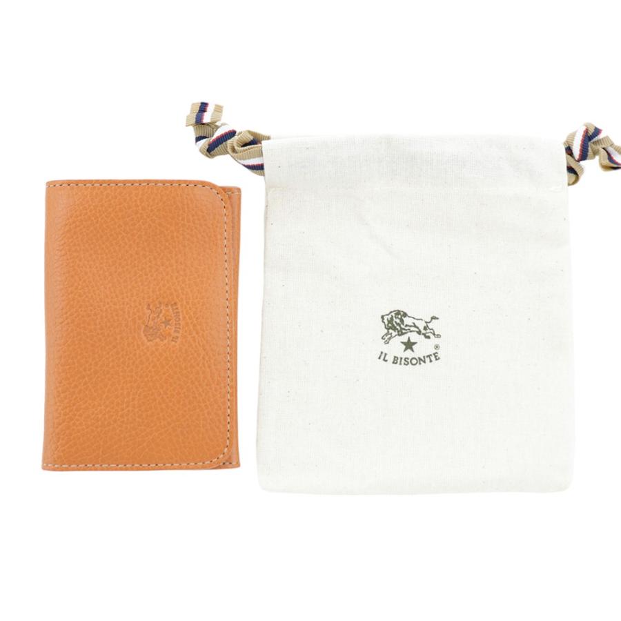 未使用 IL BISONTE イルビゾンテ ケース 小銭入れ カードケース IL BISONTE（イルビゾンテ） カードケース 名刺入れ キャメル ヤキヌメ