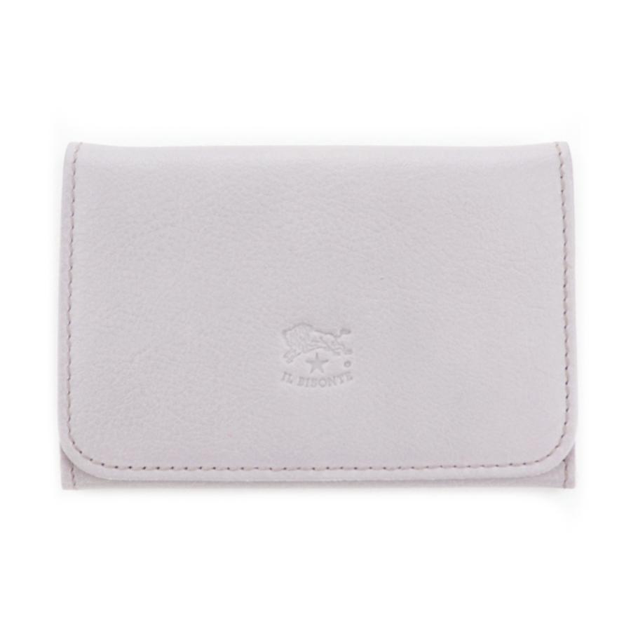 【新品未使用】イルビゾンテ ケース ☆☆マルヴァ（ペールアイリス）☆☆ IL BISONTE（イルビゾンテ） カードケース 名刺入れ マルバ ペール