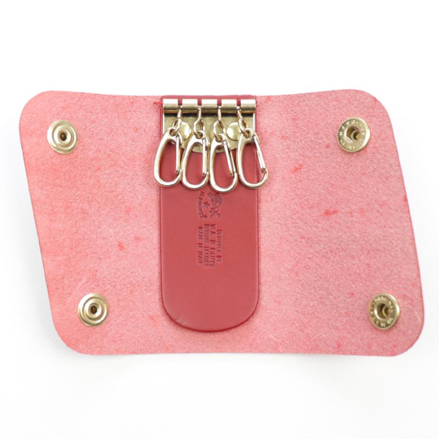 クレ様・IL BISONTE (イルビゾンテ) 4連キーケース　レッド IL BISONTE（イルビゾンテ） キーケース 4連 ロッソ レッド キーリング