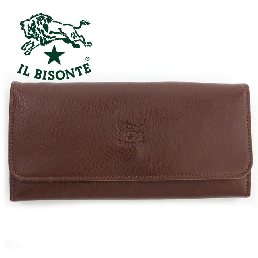 IL BISONTE イルビゾンテ 長財布 三つ折り マローネ ダーク IL BISONTE イルビゾンテ 長財布 三つ折り マローネ ダーク