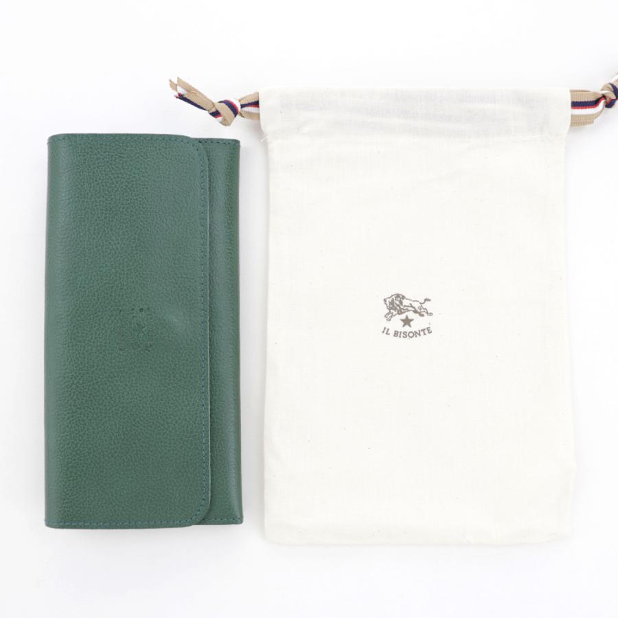 IL BISONTE（イルビゾンテ） 長財布 三つ折り ヴェルデ グリーン 緑色