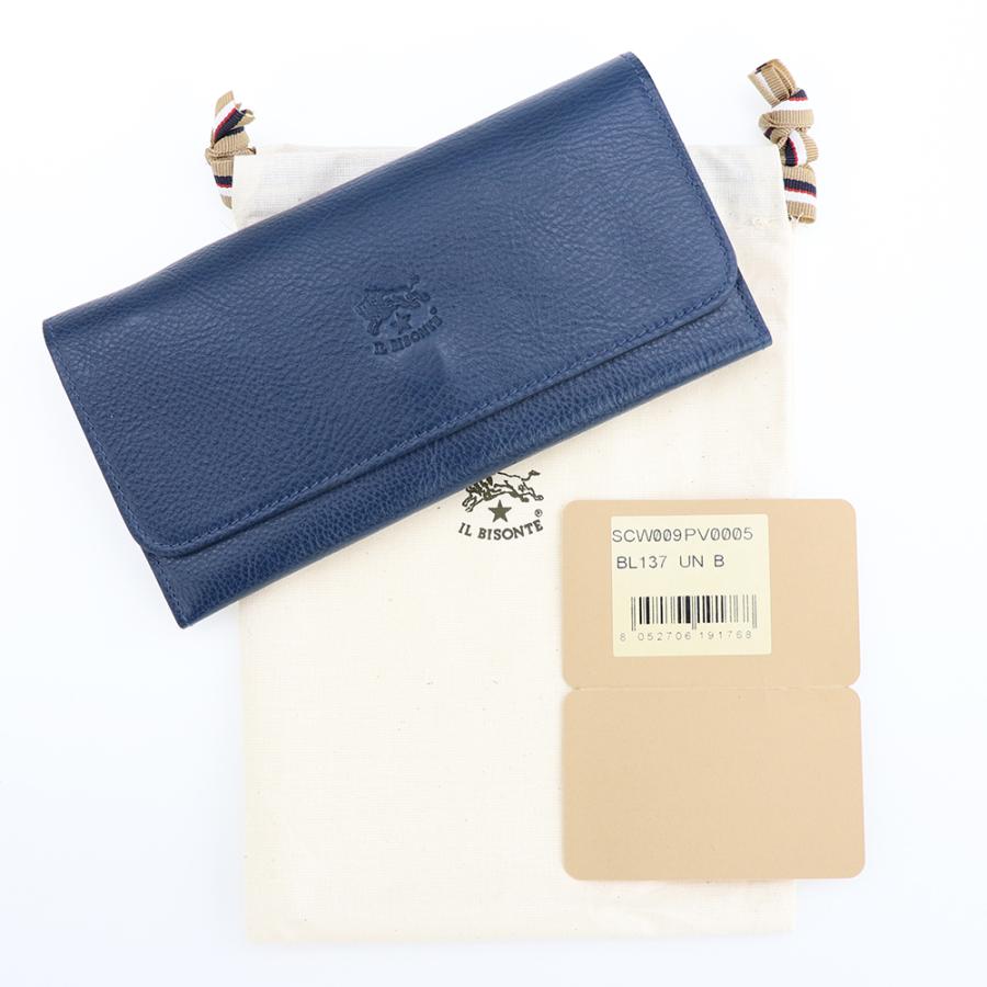 IL BISONTE イルビゾンテ 長財布 三つ折り SCW009 PV0005 BL137B IL BISONTE イルビゾンテ 長財布 三つ折り SCW009 PV0005 BL137B