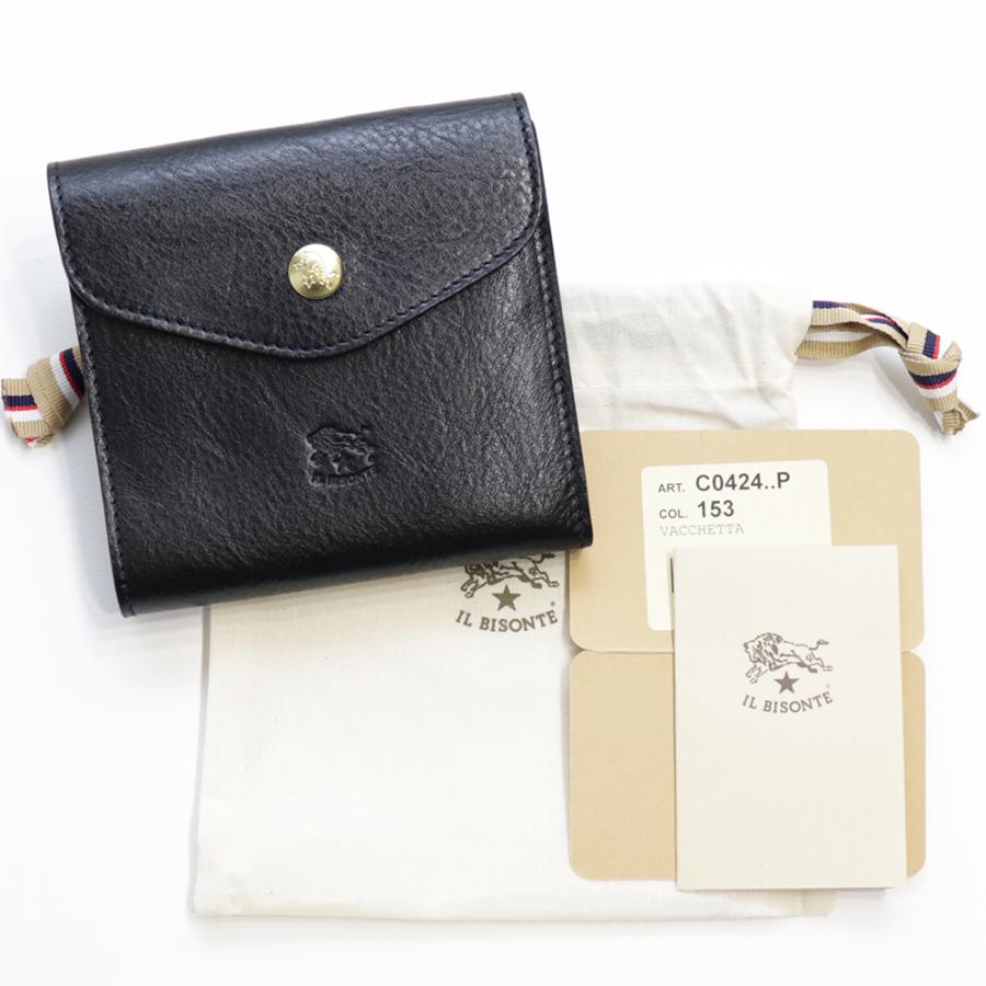 IL BISONTE イルビゾンテ 財布 二つ折り ホック ボタン 折財布 IL BISONTE イルビゾンテ 財布 二つ折り ホック ボタン 折財布