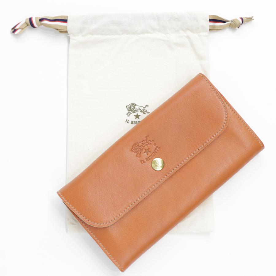 IL BISONTE イルビゾンテ 長財布 二つ折り レザー 本革 キャメル IL BISONTE イルビゾンテ 長財布 二つ折り レザー 本革 キャメル