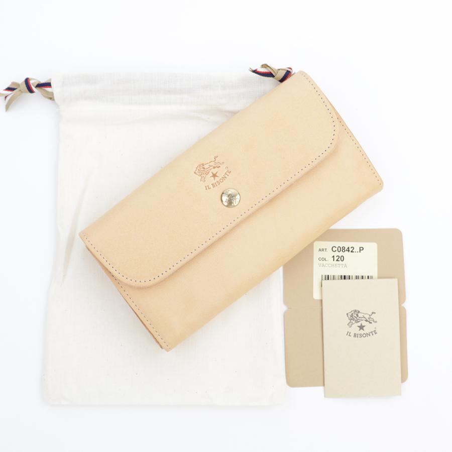 IL BISONTE（イルビゾンテ） 長財布 二つ折り レザー 本革 ナチュラル
