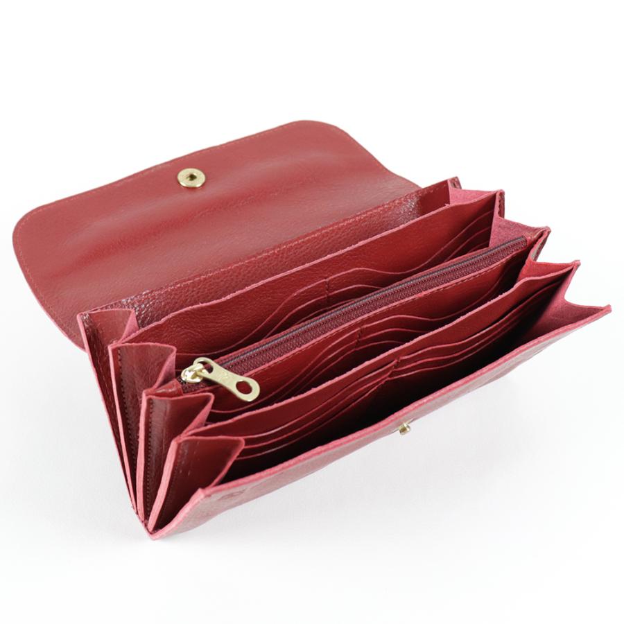 IL BISONTE（イルビゾンテ） 長財布 二つ折り レザー 本革 ルビー