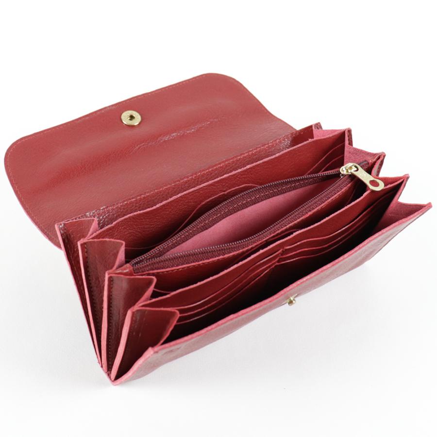 IL BISONTE（イルビゾンテ） 長財布 二つ折り レザー 本革 ルビー