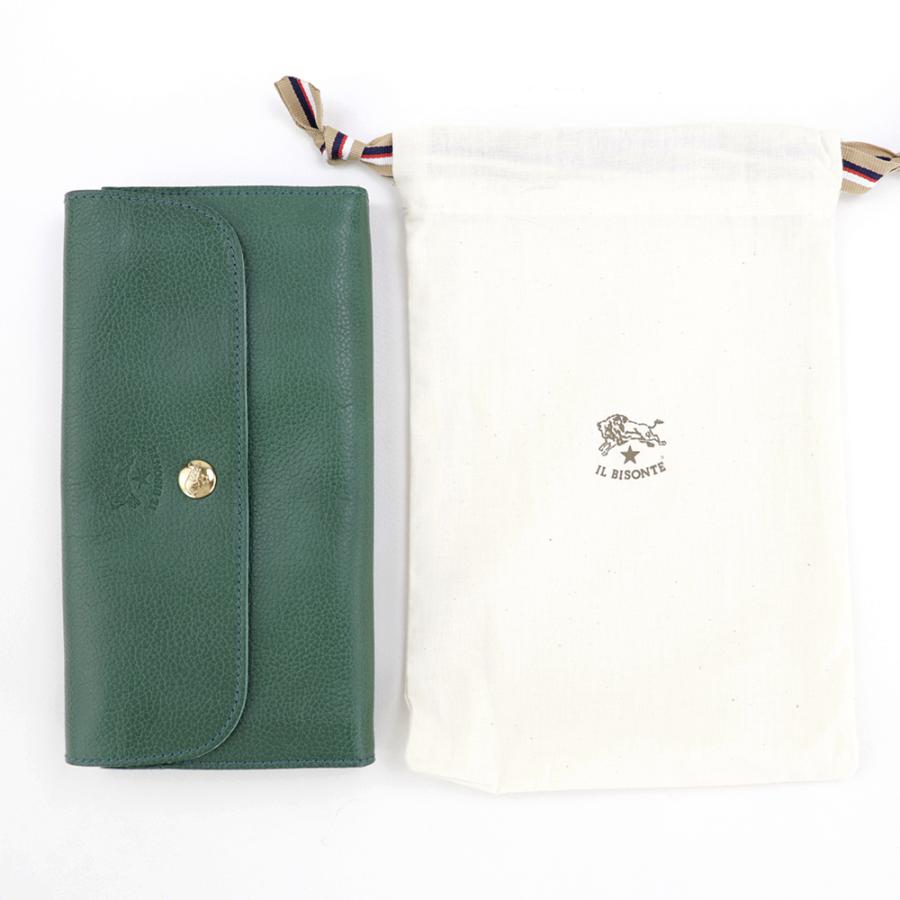 IL BISONTE イルビゾンテ 長財布 二つ折り レザー 本革 ヴェルデ IL BISONTE イルビゾンテ 長財布 二つ折り レザー 本革 ヴェルデ