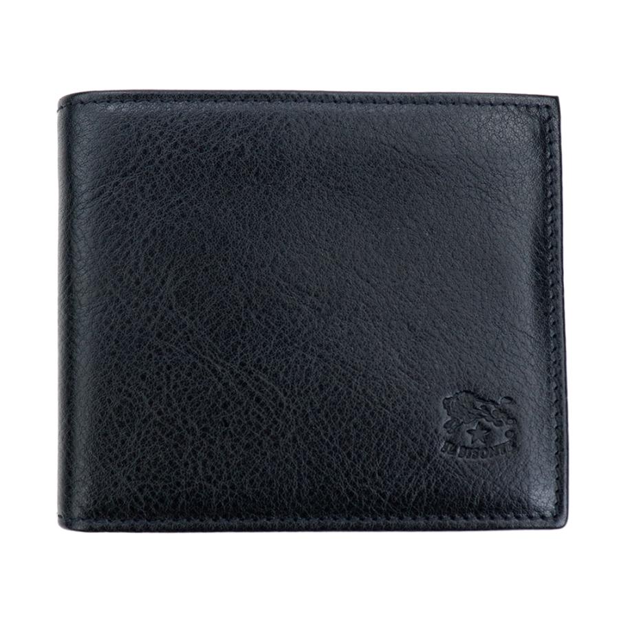 IL BISONTE イルビゾンテ 財布 二つ折り 小銭入れ付き ブラック IL BISONTE イルビゾンテ 財布 二つ折り 小銭入れ付き ブラック
