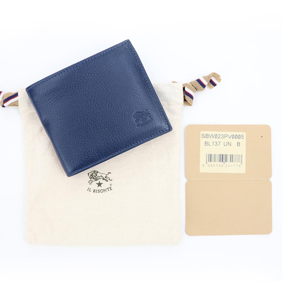 IL BISONTE イルビゾンテ 財布 二つ折り 小銭入れ付き ダーク IL BISONTE イルビゾンテ 財布 二つ折り 小銭入れ付き ダーク