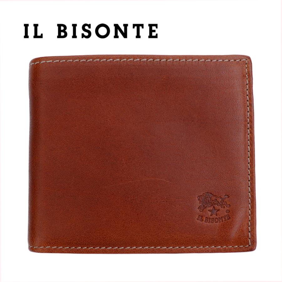 IL BISONTE イルビゾンテ 財布 二つ折り 小銭入れ付き セピア IL BISONTE イルビゾンテ 財布 二つ折り 小銭入れ付き セピア