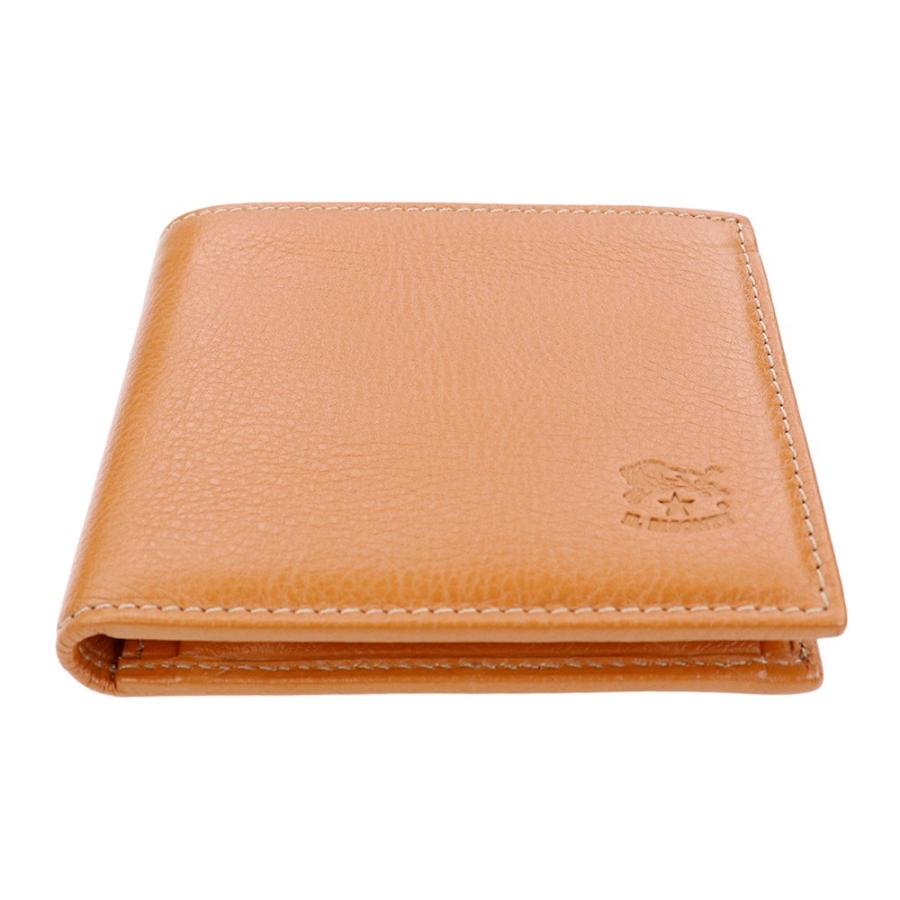 IL BISONTE イルビゾンテ 財布 二つ折り 小銭入れ付き キャメル IL BISONTE イルビゾンテ 財布 二つ折り 小銭入れ付き キャメル