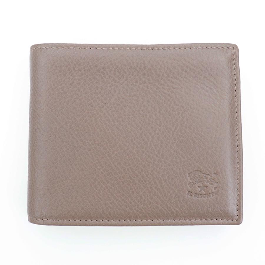 IL BISONTE イルビゾンテ 財布 二つ折り 小銭入れ付き グレー IL BISONTE イルビゾンテ 財布 二つ折り 小銭入れ付き グレー