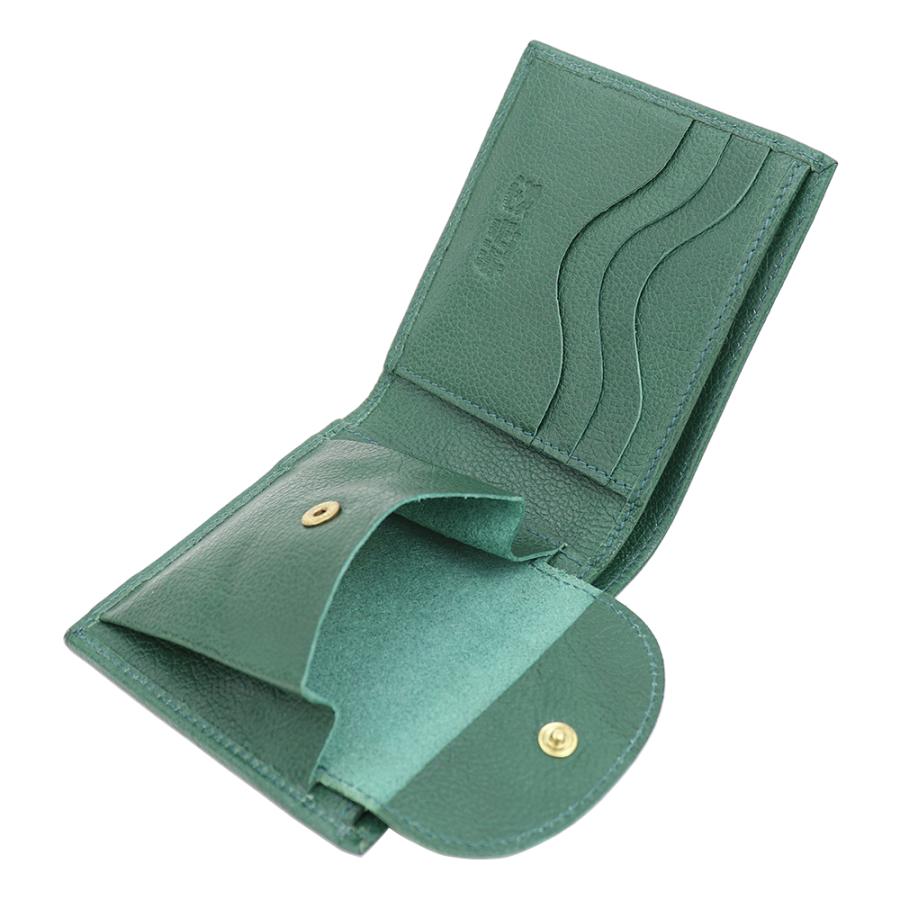 IL BISONTE イルビゾンテ 財布 二つ折り 小銭入れ付き ヴェルデ IL BISONTE イルビゾンテ 財布 二つ折り 小銭入れ付き ヴェルデ