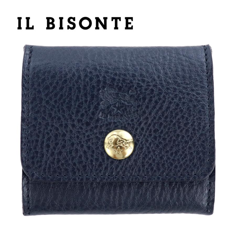 IL BISONTE（イルビゾンテ） コインケース 小銭入れ スクエア型 グレー