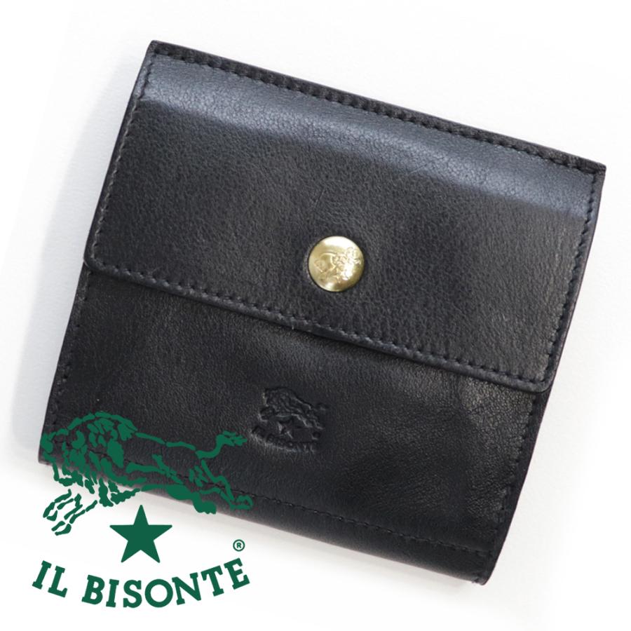 イルビゾンテ 財布 二つ折り IL BISONTE ダブルボタン レザー 本革 ブラック ネロ 黒色 レディース メンズ 小銭入れ付き コンパクト  スマート SMW059 : ilbisonte-0019-bk : ブランドパークス Yahoo!店 - 通販 - Yahoo!ショッピング