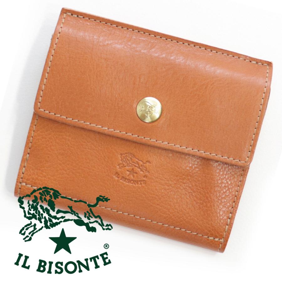 イルビゾンテ 財布 二つ折り IL BISONTE ダブルボタン レザー 本革 キャメル ヤキヌメ 茶色 レディース メンズ 小銭入れ付き コンパクト  スマート SMW059 : ilbisonte-0019-cm : ブランドパークス Yahoo!店 - 通販 - Yahoo!ショッピング