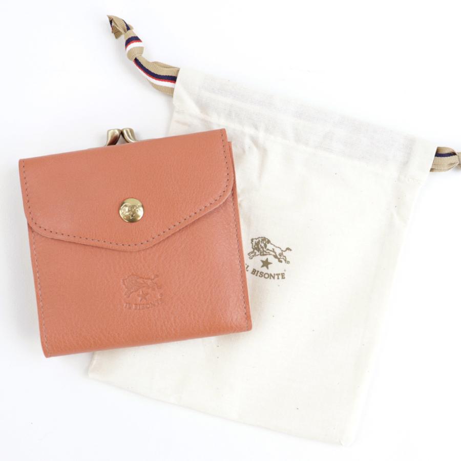 IL BISONTE（イルビゾンテ） 財布 二つ折り がま口 レザー 本革 ジャム
