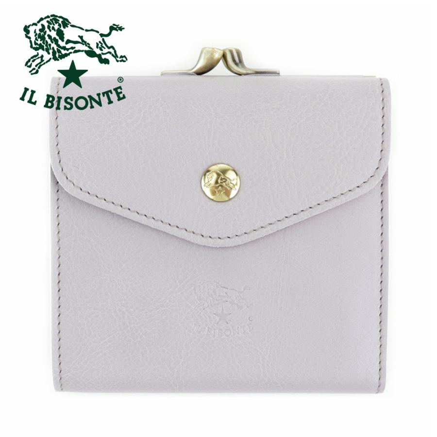 IL BISONTE イルビゾンテ 財布 二つ折り がま口 レザー 本革 マルバ  