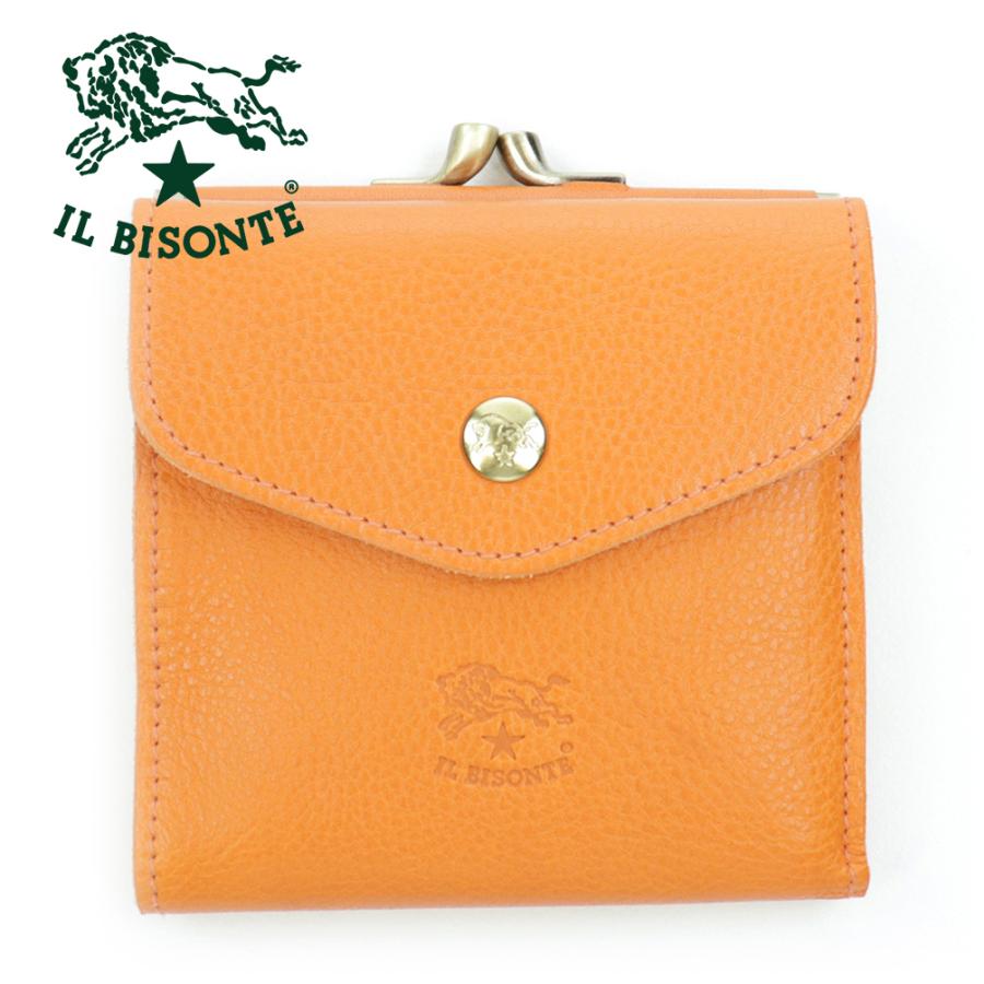 イルビゾンテ 財布 二つ折り がま口 IL BISONTE レザー 本革 イルビゾンテ 財布 二つ折り がま口 IL BISONTE レザー 本革