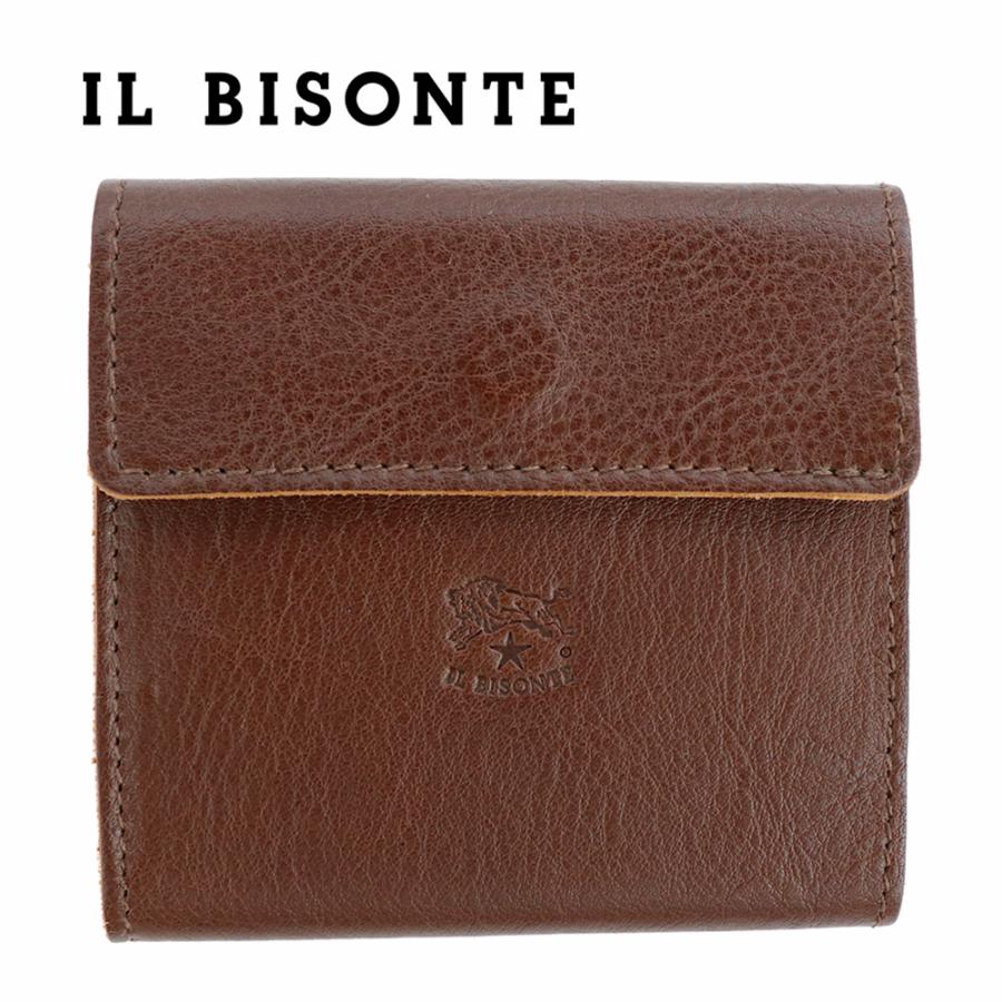 IL BISONTE イルビゾンテ 財布 三つ折り レザー 本革 ダーク IL BISONTE イルビゾンテ 財布 三つ折り レザー 本革 ダーク
