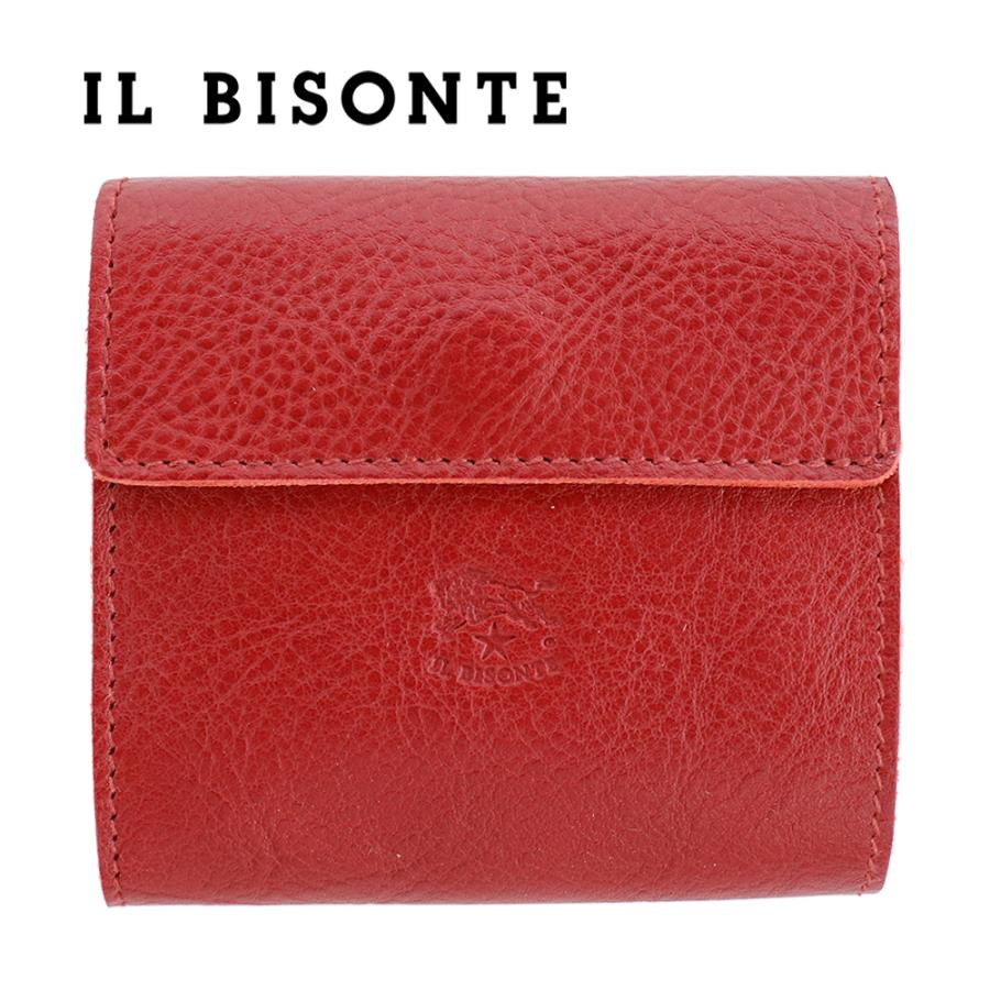 IL BISONTE イルビゾンテ 財布 三つ折り レザー 本革 ロッソ IL BISONTE イルビゾンテ 財布 三つ折り レザー 本革 ロッソ
