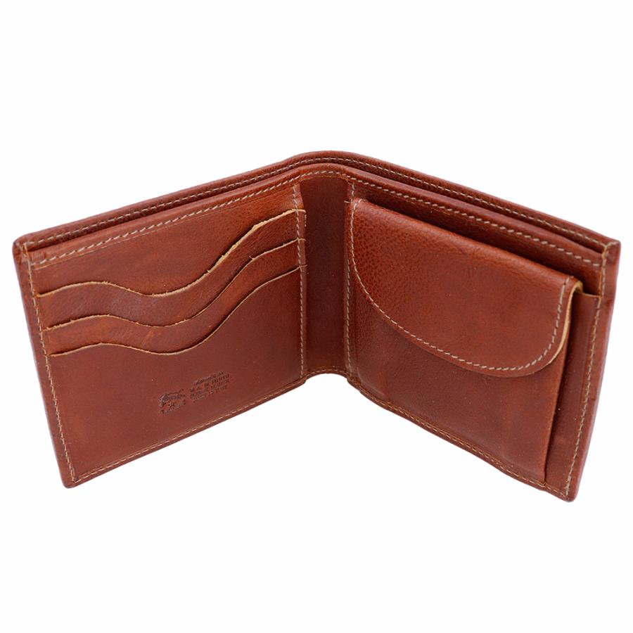 IL BISONTE（イルビゾンテ） 財布 二つ折り財布 小銭入れ付き メンズ