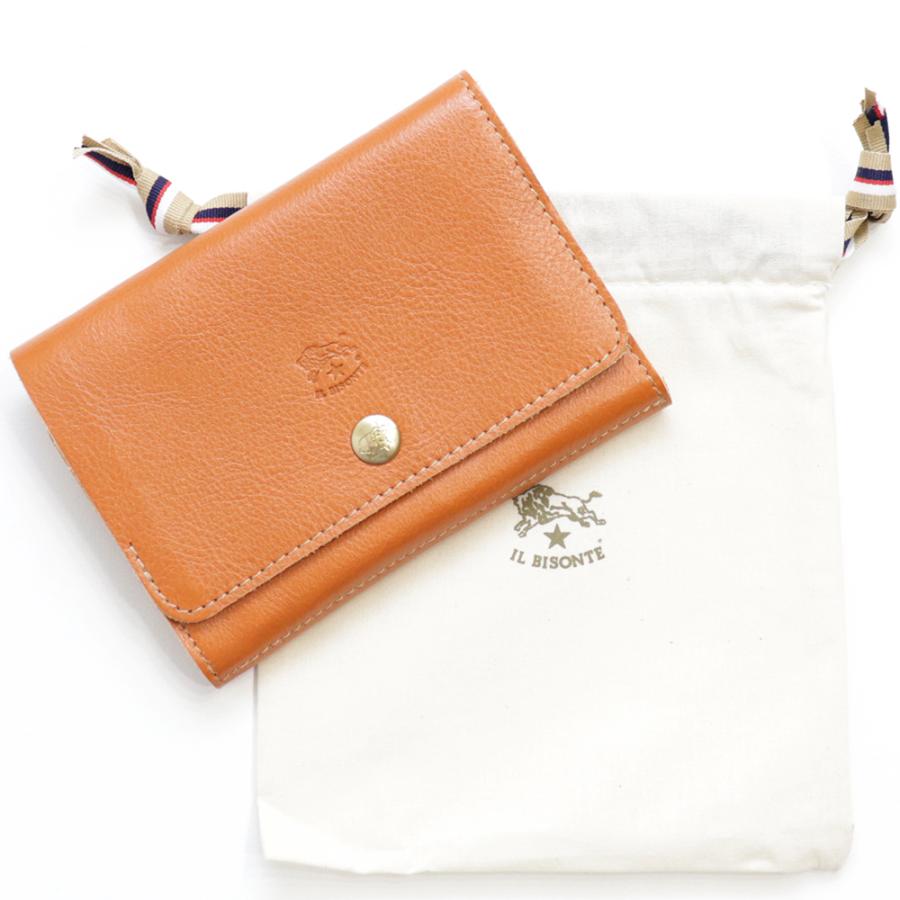 イルビゾンテ 財布 二つ折り IL BISONTE レザー 本革 キャメル