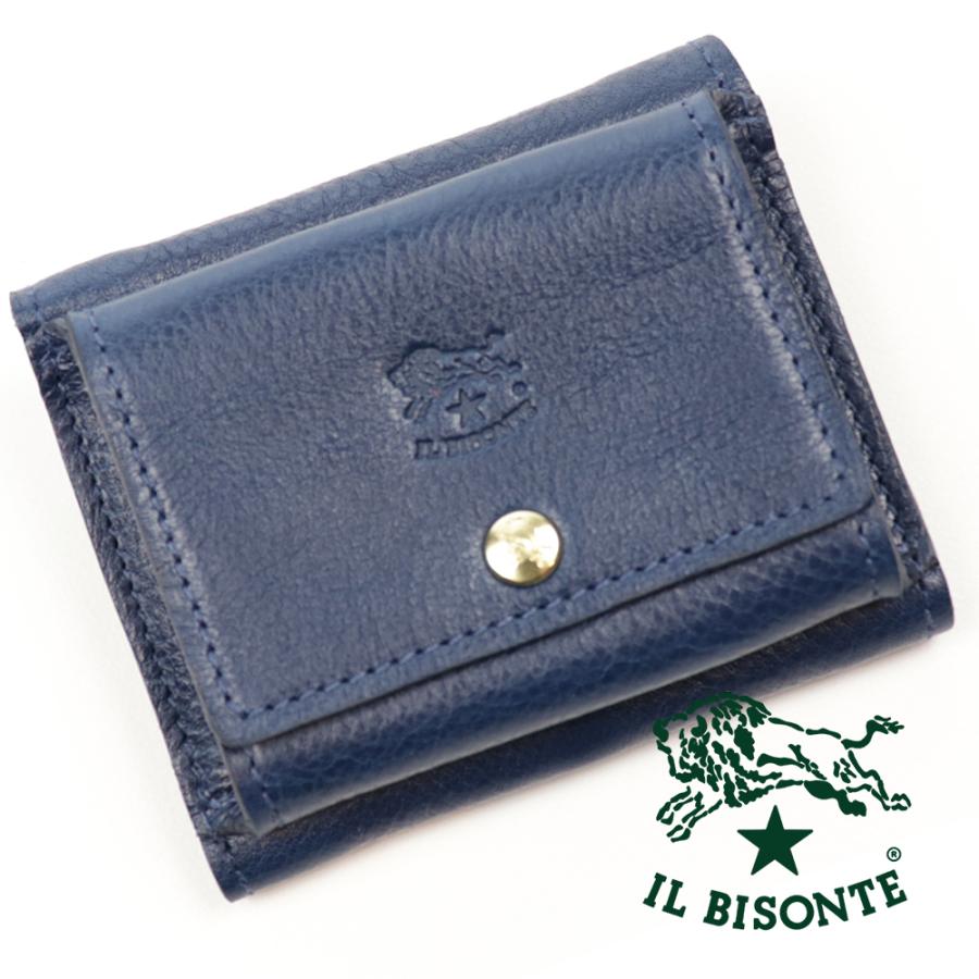 イルビゾンテ 財布 三つ折り IL BISONTE ミニ財布 C0940 コンパクト ウォレット ブルー ネイビー 紺 レザー 本革 コインケース  カード SMW061 : ilbisonte-0054-bl : ブランドパークス Yahoo!店 - 通販 - Yahoo!ショッピング