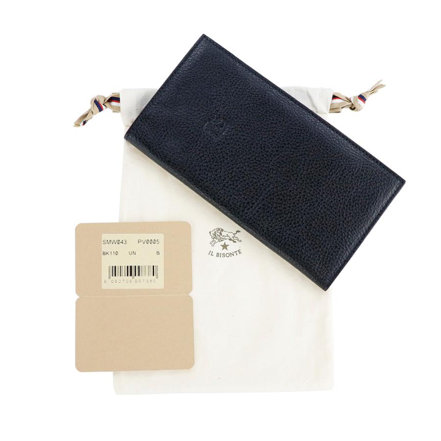 イルビゾンテ 長財布 二つ折り SMW043 PV0005 BK110B 薄型 IL BISONTE（イルビゾンテ） 財布 長財布 二つ折り IL BISONTE