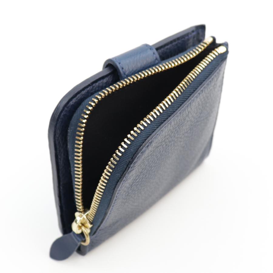 ノリ☆ イルビゾンテ L字ファスナー コンパクト財布 青 ウォレット ノリ様専用☆ イルビゾンテ L字ファスナー コンパクト財布 青