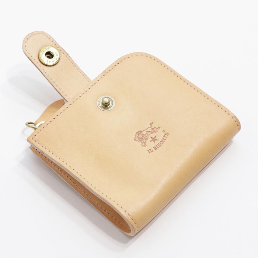 IL BISONTE イルビゾンテ 財布 二つ折り ボタン L字ファスナー 小銭  