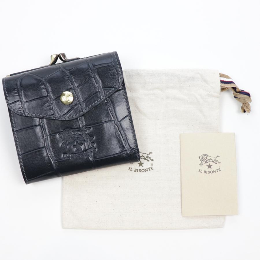 IL BISONTE イルビゾンテ 財布 二つ折り がま口 小銭入れ付き IL BISONTE イルビゾンテ 財布 二つ折り がま口 小銭入れ付き