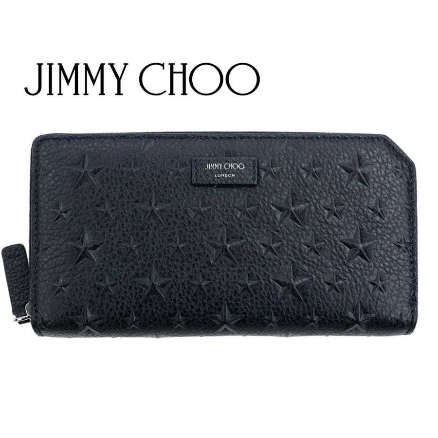 ジミーチュウ 財布 長財布 JIMMY CHOO ラウンドファスナー ブラック