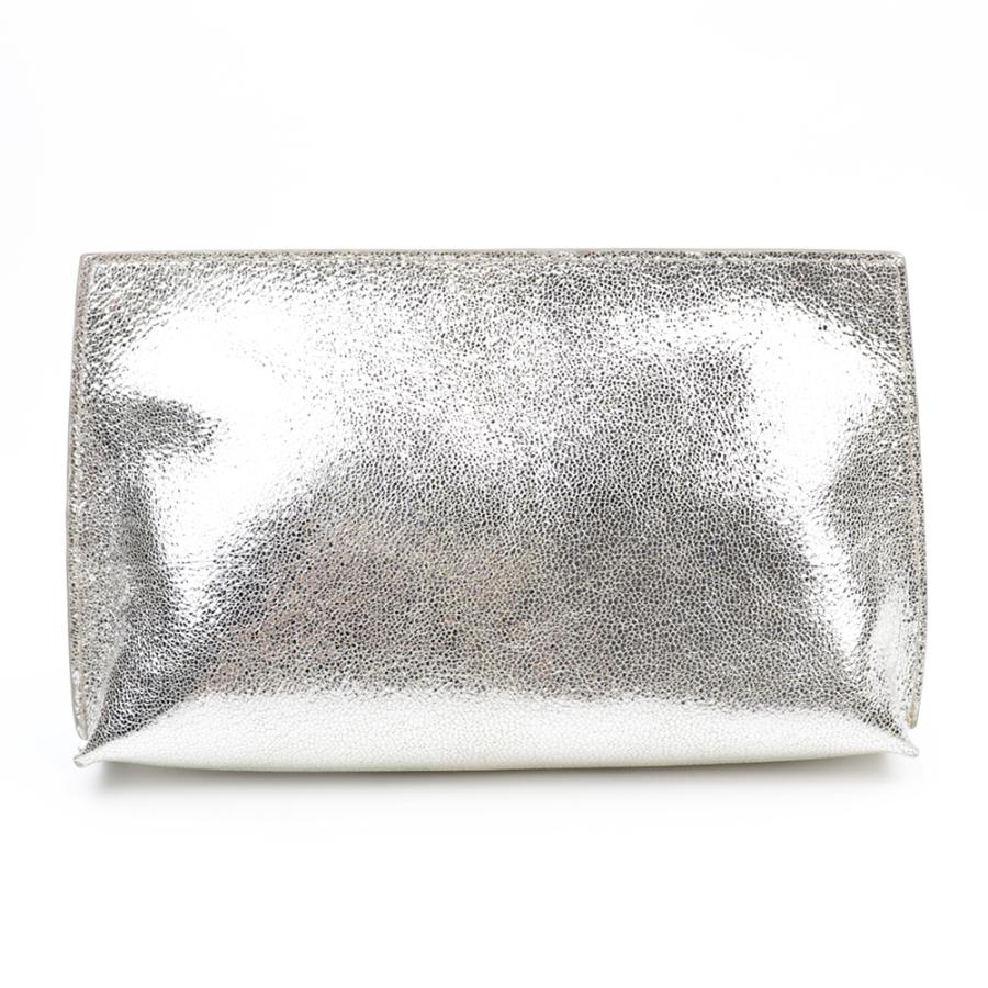 ジミーチュウ ポーチ Jimmy Choo コスメポーチ レザー 本革 クラッチバッグ セカンドバッグ シルバー 銀色 スタッズ POUCH  CORALIE GTA CHAMPAGNE