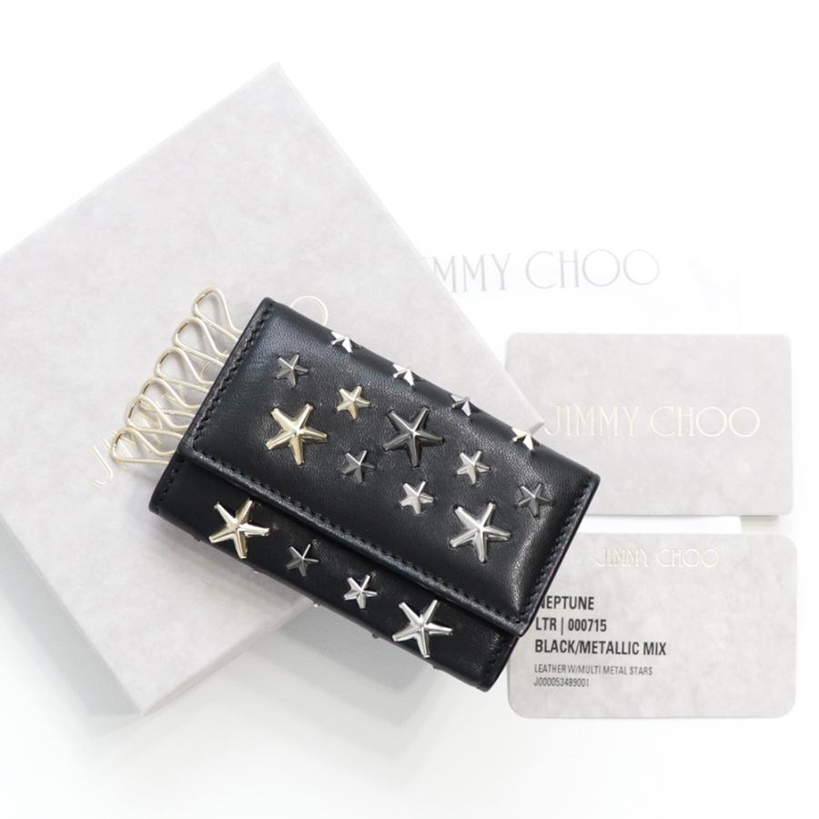 JIMMY CHOO ジミーチュウ キーケース 6連 6本 ブラック シルバー JIMMY CHOO ジミーチュウ キーケース 6連 6本 ブラック シルバー