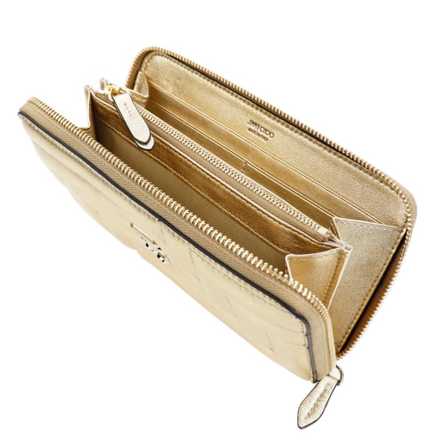 ✨レア美品✨ JIMMY CHOO 長財布 ゴールド ラウンドファスナー JIMMY CHOO（ジミーチュウ） 長財布 ピッパ ラウンドファスナー