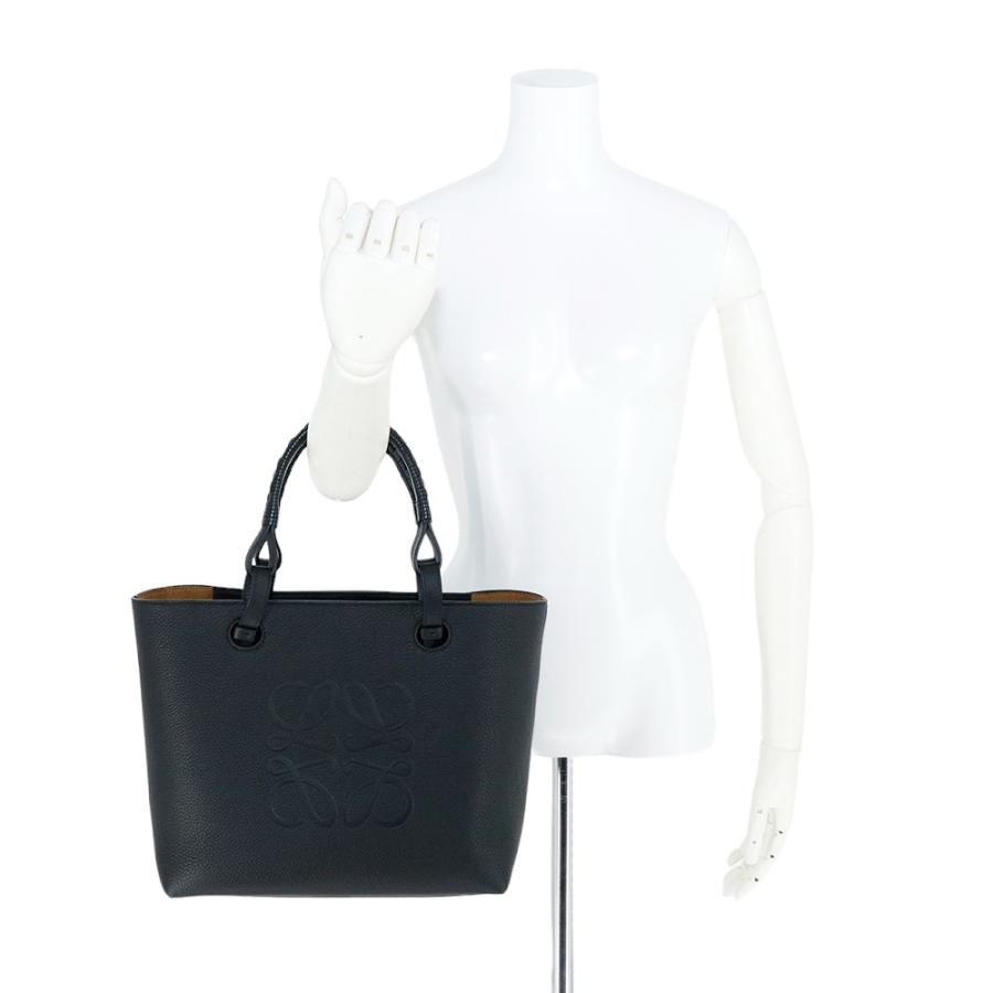 ロエベ バッグ LOEWE ANAGRAM TOTE SMALL アナグラム トート A717S72X02 1100 ブラック レザー 本革 ハンドバッグ 型押し｜brandparks｜02