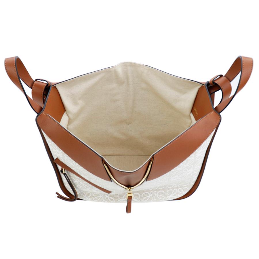 ロエベ バッグ LOEWE HAMMOCK ANAGRAM SMALL BAG A538S35X29 2426 ECRU + TAN ハンモック アナグラム スモール エクリュ タン レザー 本革｜brandparks｜07