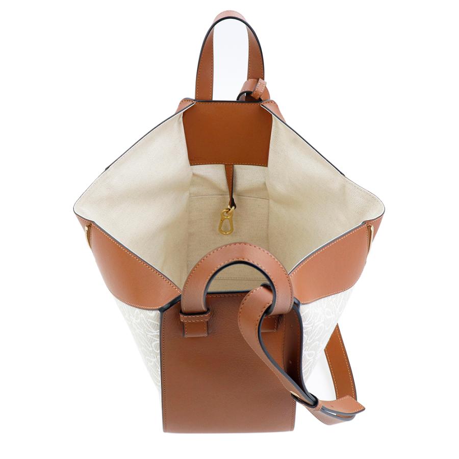 ロエベ バッグ LOEWE HAMMOCK ANAGRAM SMALL BAG A538S35X29 2426 ECRU + TAN ハンモック アナグラム スモール エクリュ タン レザー 本革｜brandparks｜08