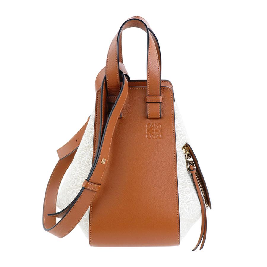 ロエベ バッグ LOEWE HAMMOCK ANAGRAM SMALL BAG A538S35X29 2426 ECRU + TAN ハンモック アナグラム スモール エクリュ タン レザー 本革｜brandparks｜10