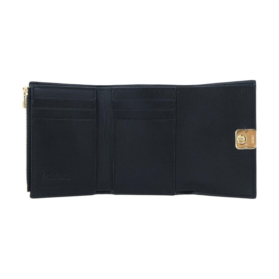 ロエベ LOEWE 三つ折り財布 バーティカルウォレット アナグラム LOEWE（ロエベ） 三つ折り財布 ペブル 小銭入れ付き レディース