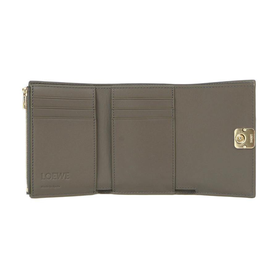 ロエベ 財布 三つ折り ミニ財布 トープ アナグラム C821S33X12 LOEWE（ロエベ） 三つ折り財布 ペブル 小銭入れ付き レディース