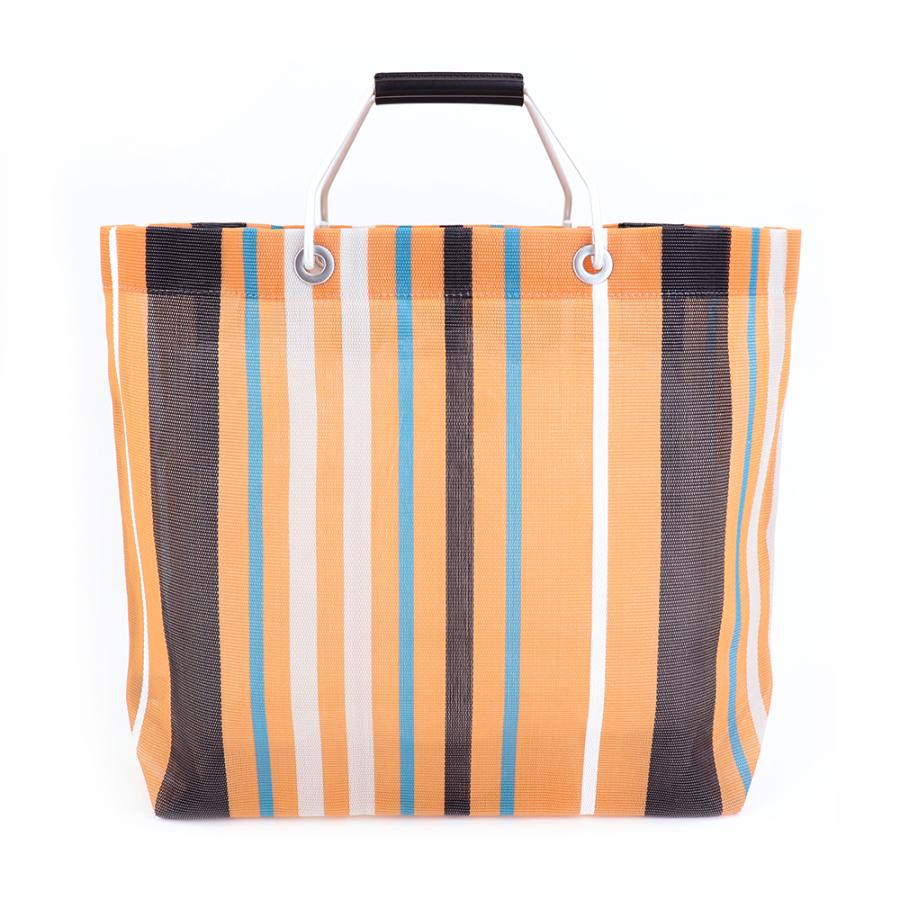 MARNI マルニフラワーカフェ トートバッグ ストライプ メッシュ MARNI マルニフラワーカフェ トートバッグ ストライプ メッシュ
