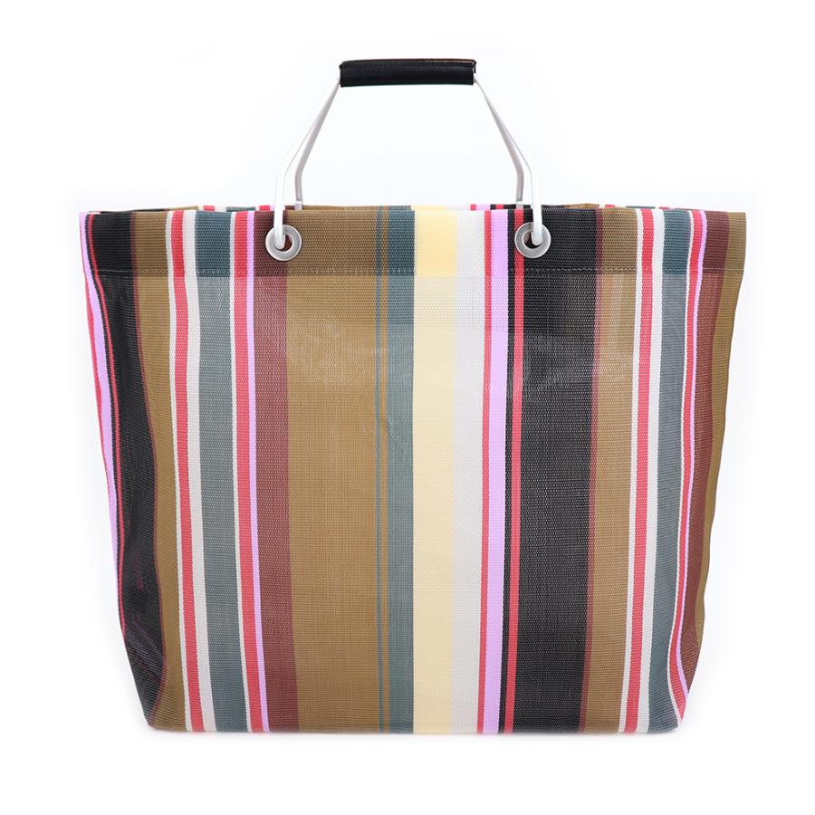 MARNI マルニフラワーカフェ トートバッグ ストライプ メッシュ MARNI マルニフラワーカフェ トートバッグ ストライプ メッシュ