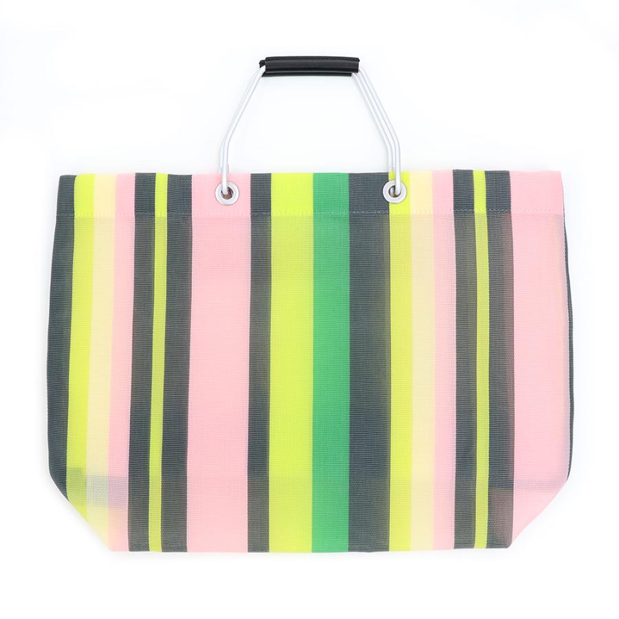 MARNI マルニフラワーカフェ トートバッグ ストライプ メッシュ MARNI マルニフラワーカフェ トートバッグ ストライプ メッシュ