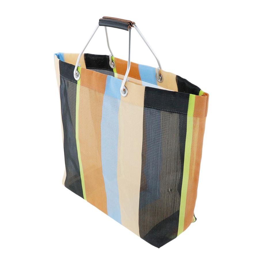 MARNI マルニフラワーカフェ トートバッグ ストライプ メッシュ MARNI マルニフラワーカフェ トートバッグ ストライプ メッシュ
