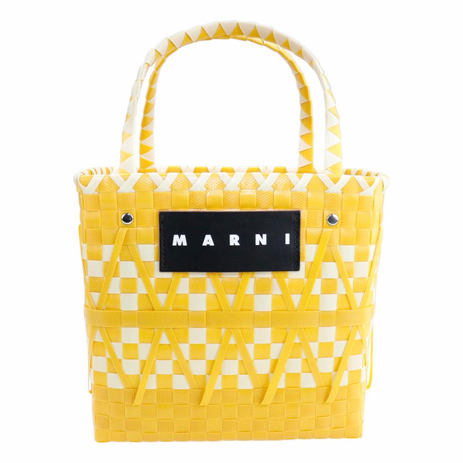 マルニ バッグ Marni Market ステンシルバッグ マスタード イエロー