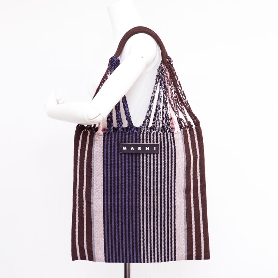 マルニフラワーカフェ ハンモックバッグ ストライプ ブルー MARNI マルニフラワーカフェ ハンモックバッグ ストライプ ブルー MARNI