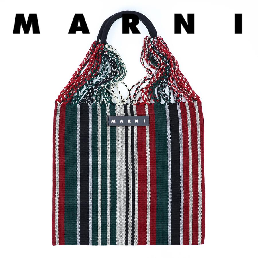 マルニフラワーカフェ ハンモックバッグ ストライプ レッドミックス MARNI FLOWER CAFE トートバッグ マルニマーケット Marni  Market : marni-0010-stm80 : ブランドパークス Yahoo!店 - 通販 - Yahoo!ショッピング